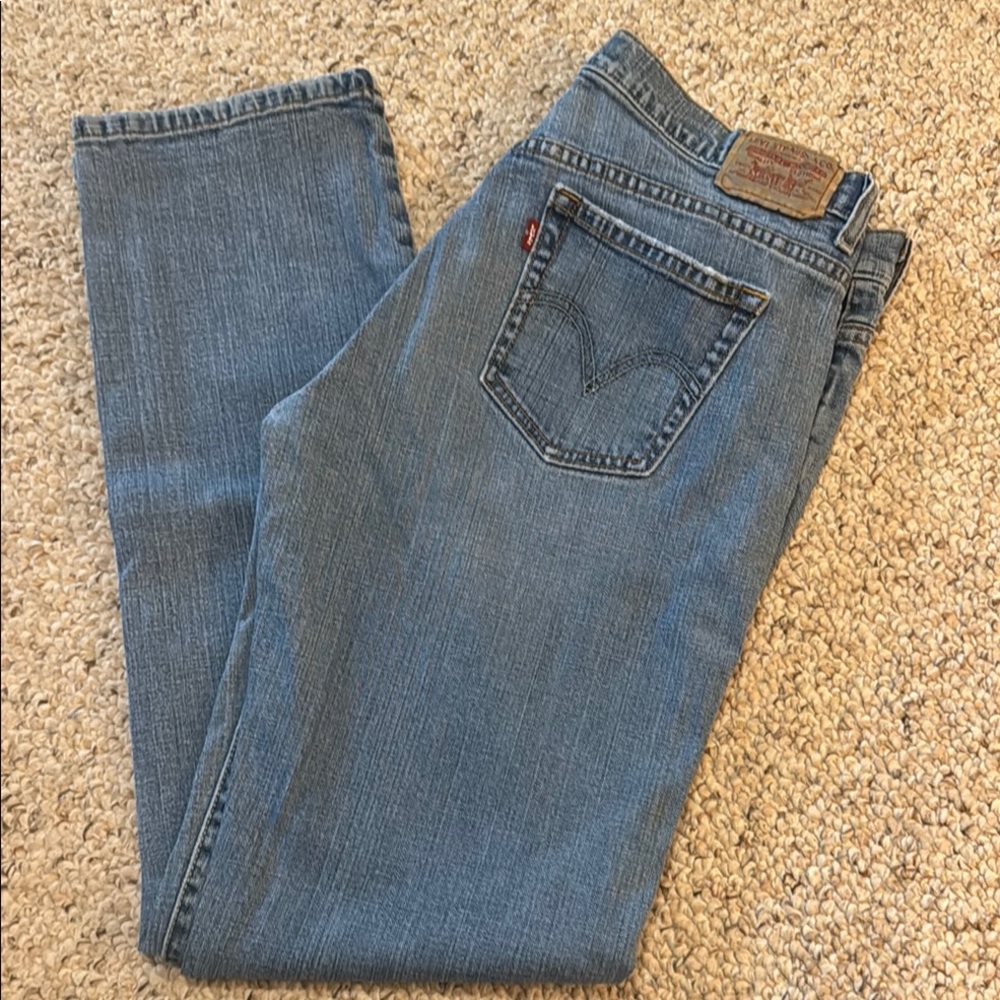 12 long straight leg . Levi's Classic Blue Jeans